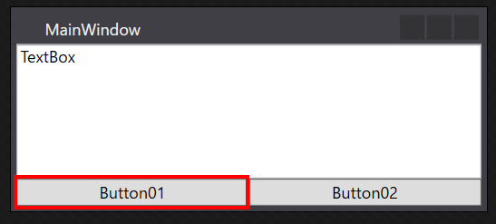 デザイナーのボタンをダブルクリックすると、クリックイベントが追加されます。