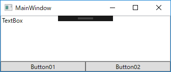 TextBoxと２つのボタンを持つウィンドウ