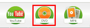 DVDアイコンをクリックします。