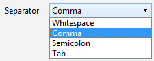 「Separator」は、区切り文字です。