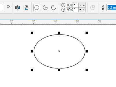 描いた楕円と円を、楕円、扇型、弧に変化することができます。