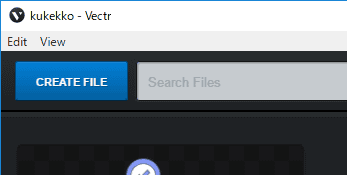 新規にファイルを作成するなら「CREATE FILE」をクリック、既存のファイルを開くなら、「Search Files」をクリック