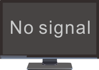 ディスプレイに「信号なし(No signal)」と表示される。